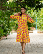 Load image into Gallery viewer, LoveBug Aye Line- Soft Cotton Shirt Dress
