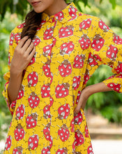 Load image into Gallery viewer, LoveBug Aye Line- Soft Cotton Shirt Dress
