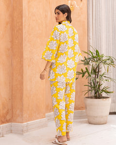 Mallika Chill Jams - Soft Cotton Shirt & Pyjama Set