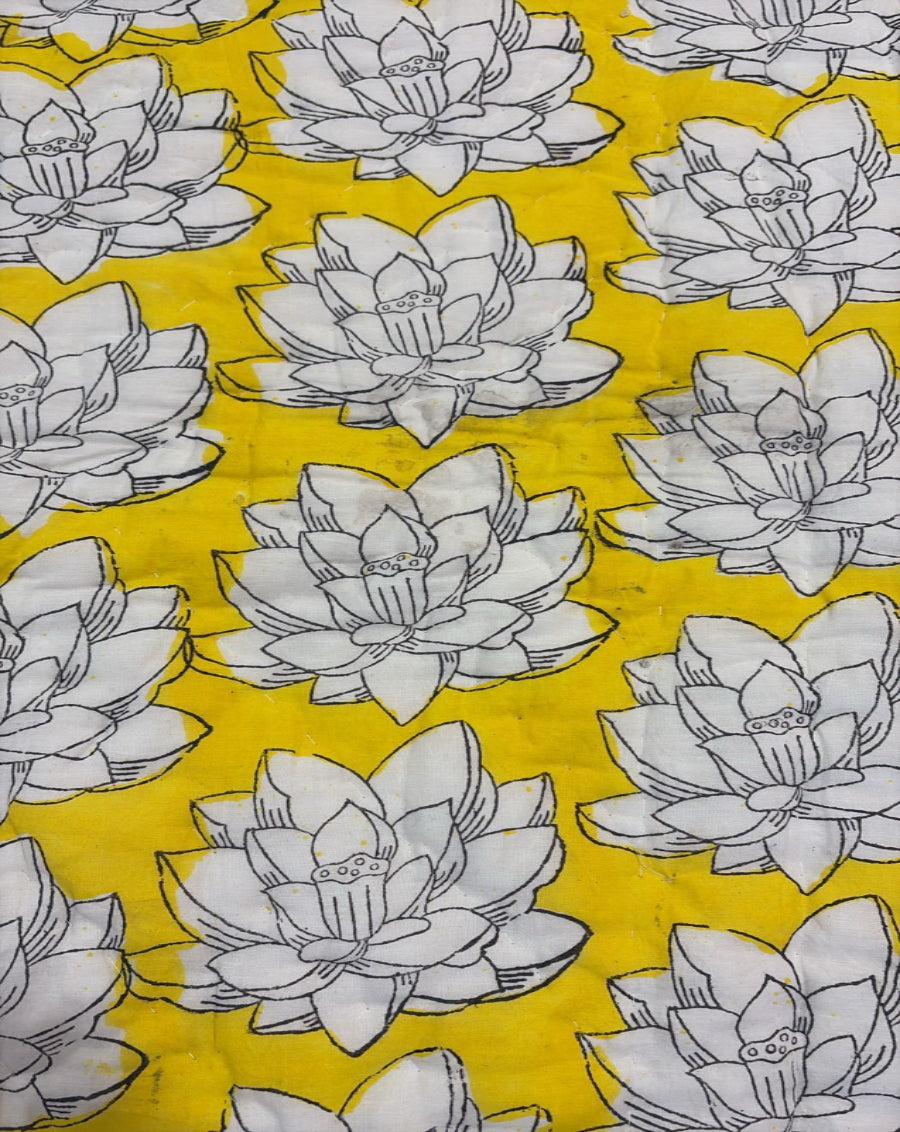Mallika Hand Block Printed Cotton Quilt - Minor Defect B21