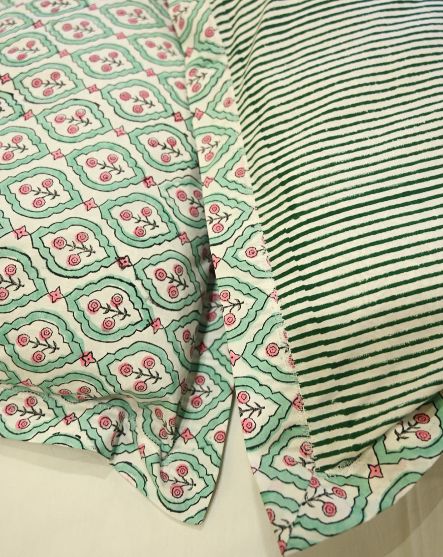 Mallika Premium Cotton King Bedsheet with 2 Pillow Covers