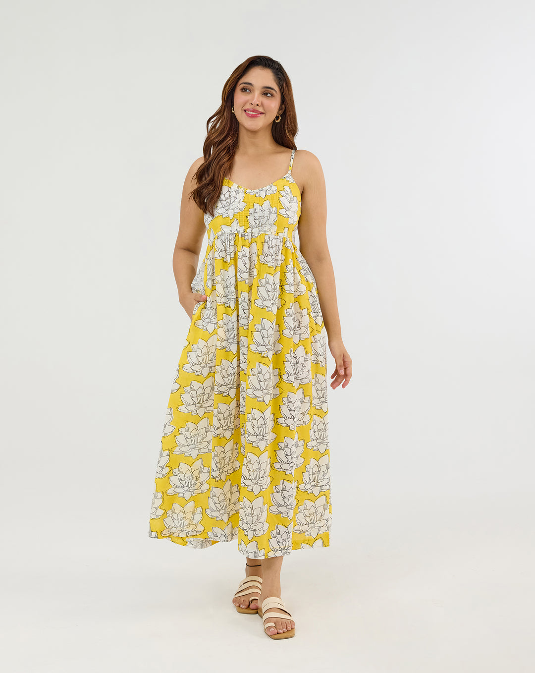 Mallika Cotton Strappy Dress