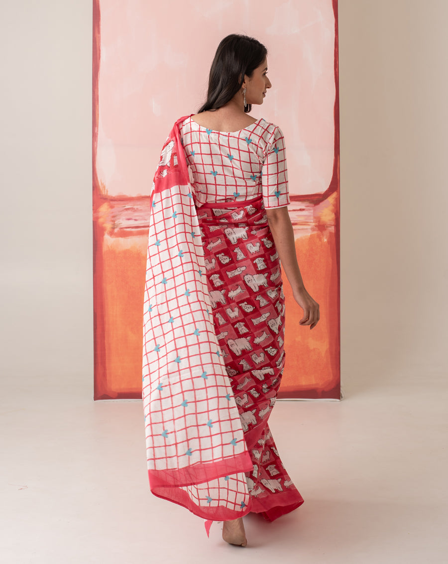 Mumtaaz’s Woof Mul Cotton Saree