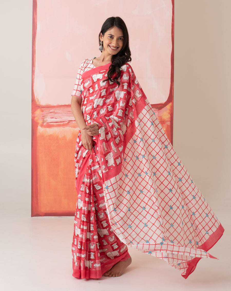 Mumtaaz’s Woof Mul Cotton Saree