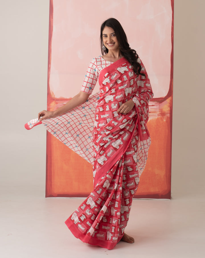 Mumtaaz’s Woof Mul Cotton Saree