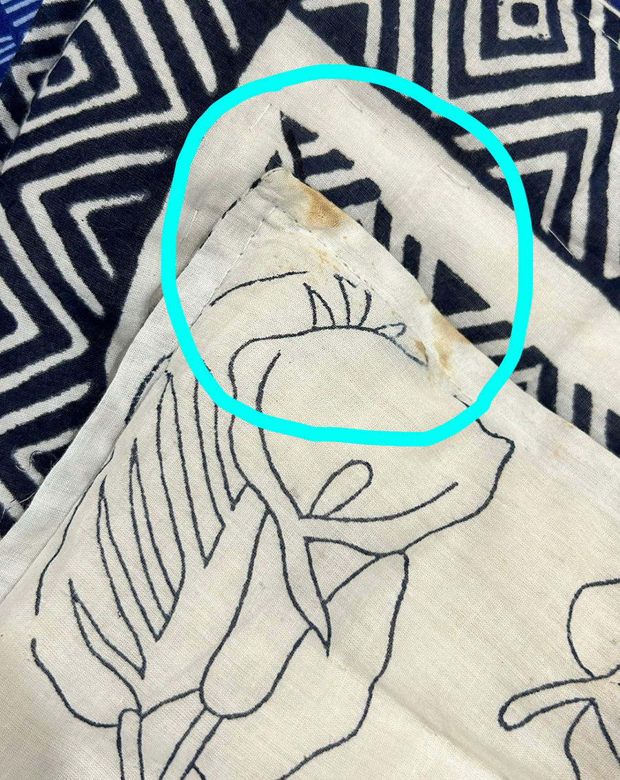 Neel Kamal Hand Block Printed Cotton Quilt - QA4 - Available only in Double