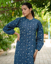 Load image into Gallery viewer, Neel Hand Block Printed Cotton Shirt Dress

