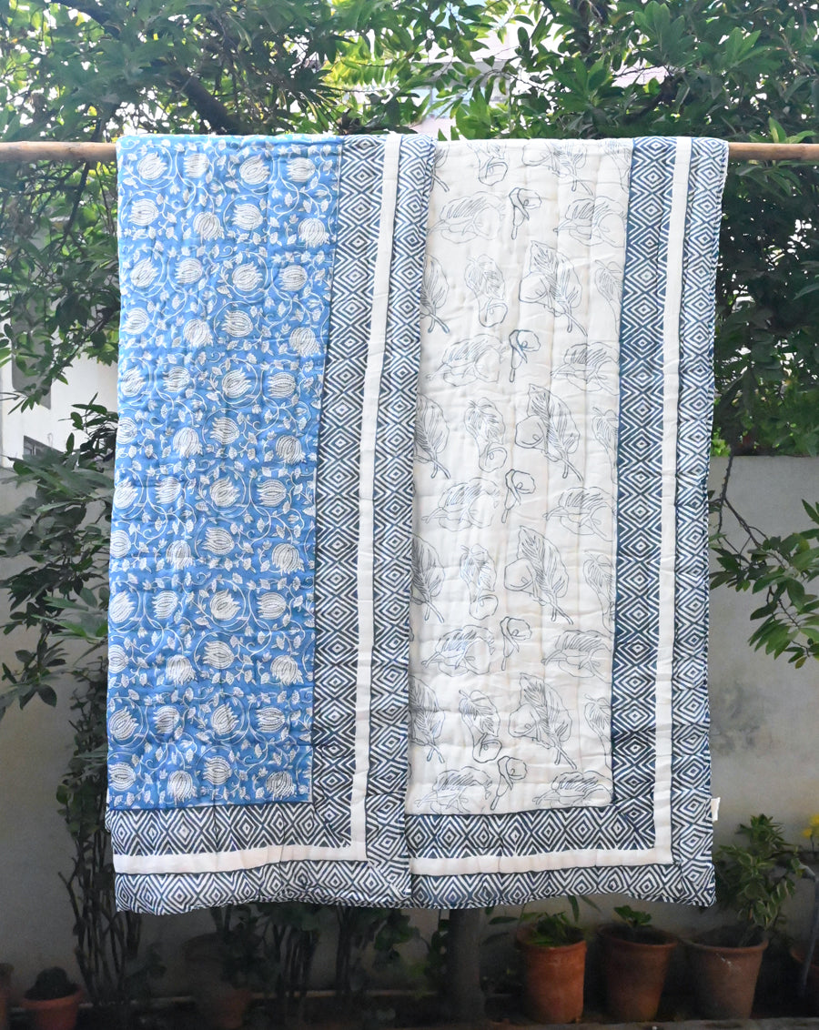 Neel Kamal Hand Block Printed Cotton Quilt