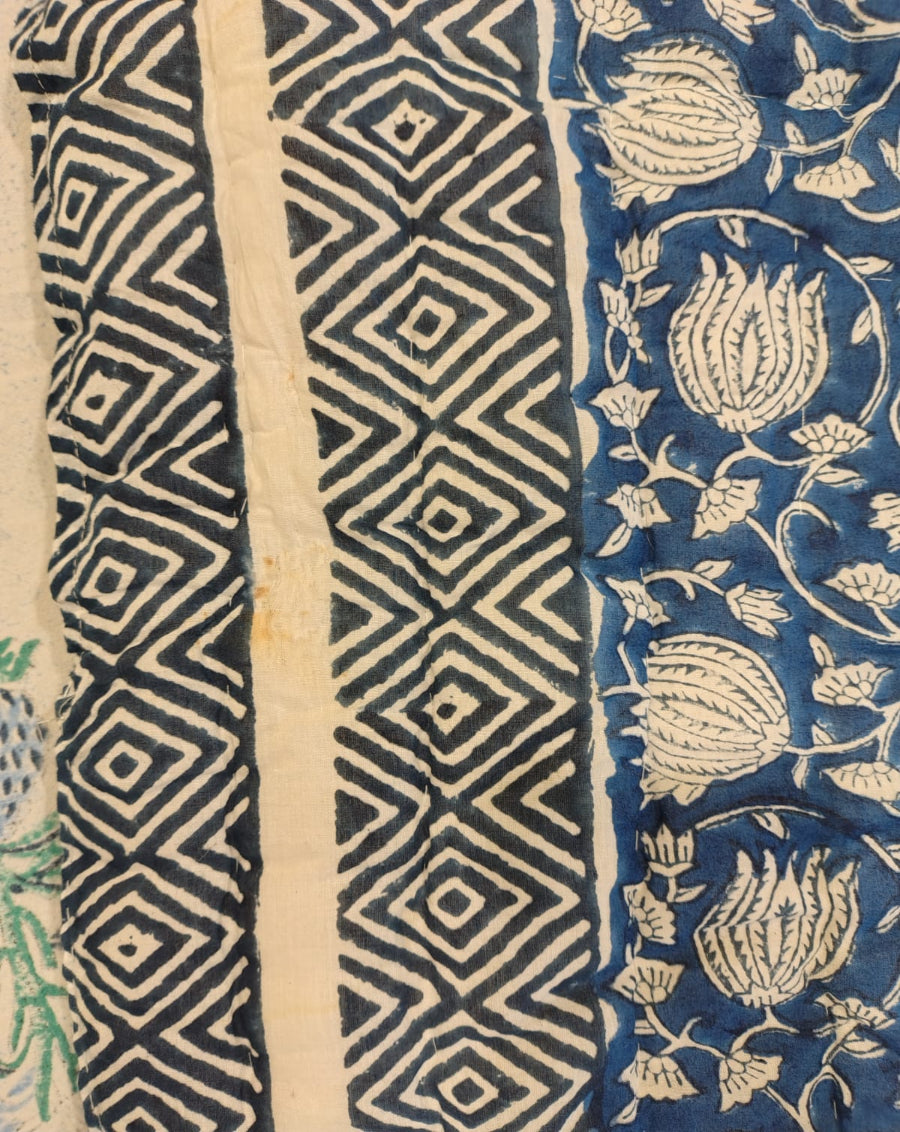 Neel Kamal Hand Block Printed Cotton Quilt - Minor Defect B19