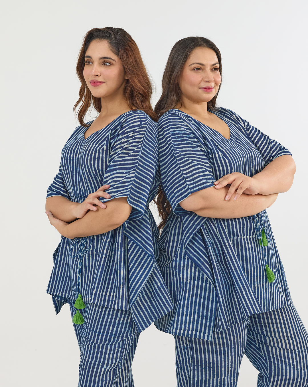 Neel Dhaari Chill Jams Cotton Co-ord Set - Natural Indigo