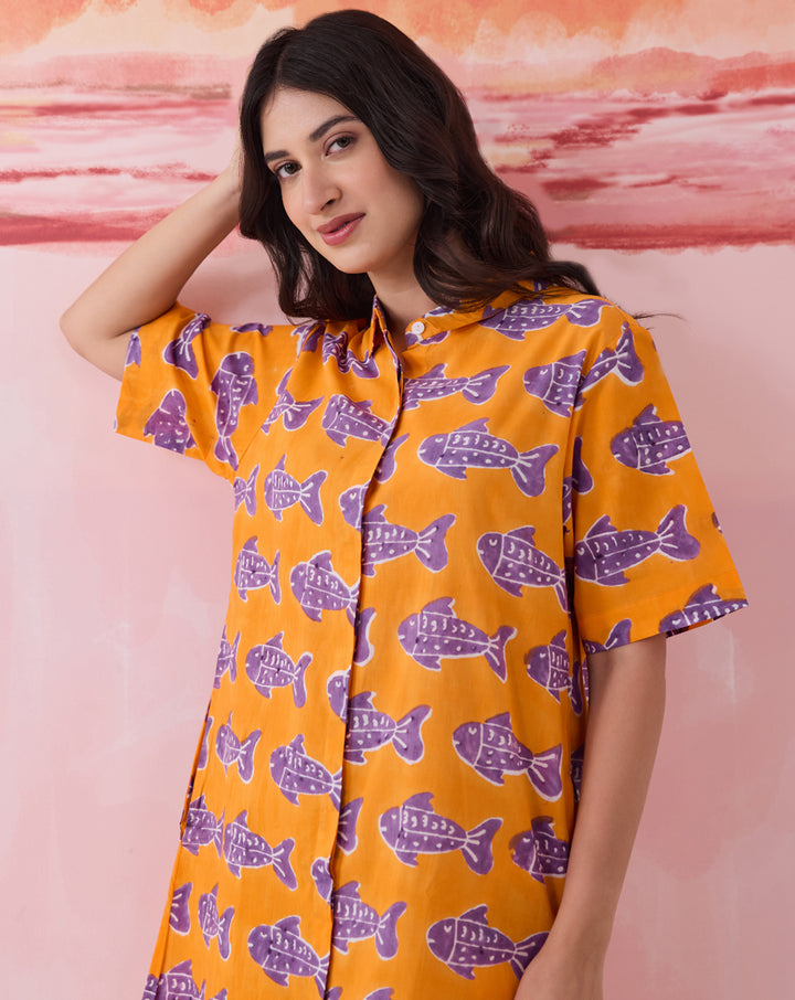 O'Fish Short Shirt Dress - PREORDER