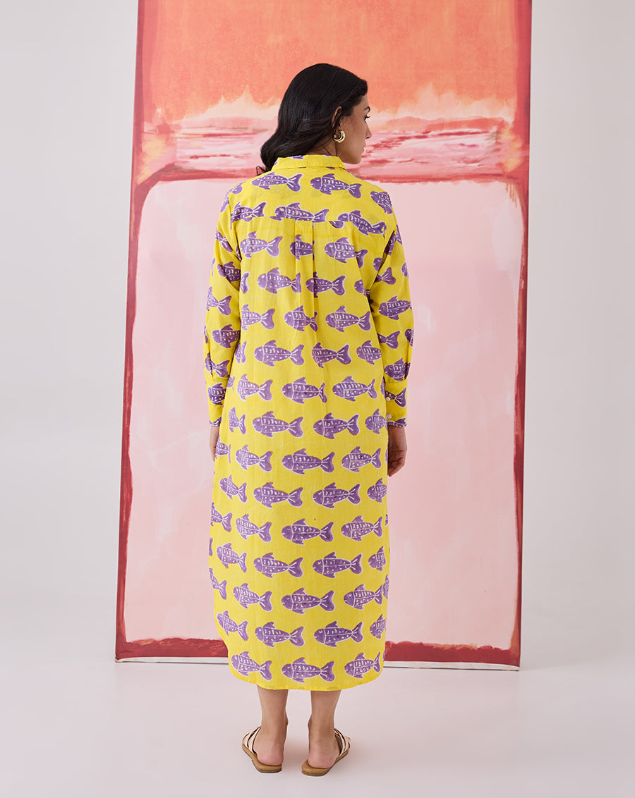 O'Fish Oversized Shirt Dress