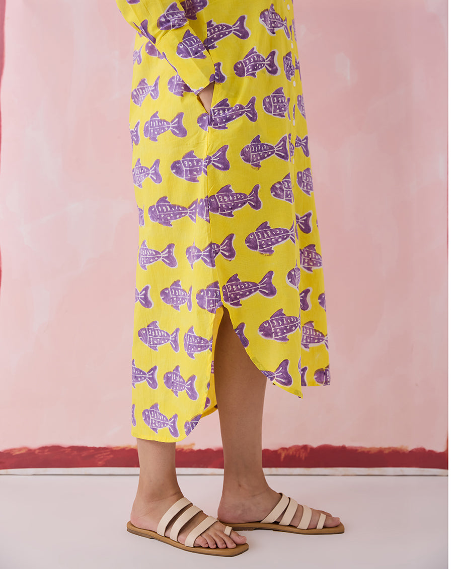 O'Fish Oversized Shirt Dress