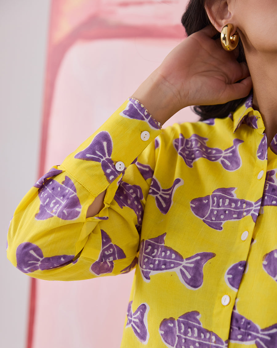 O'Fish Oversized Shirt Dress