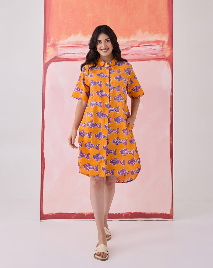 O'Fish Short Shirt Dress - PREORDER