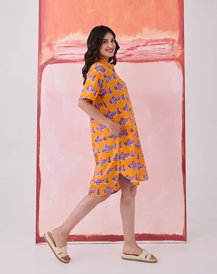 O'Fish Short Shirt Dress - PREORDER