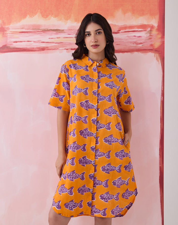 O'Fish Short Shirt Dress - PREORDER