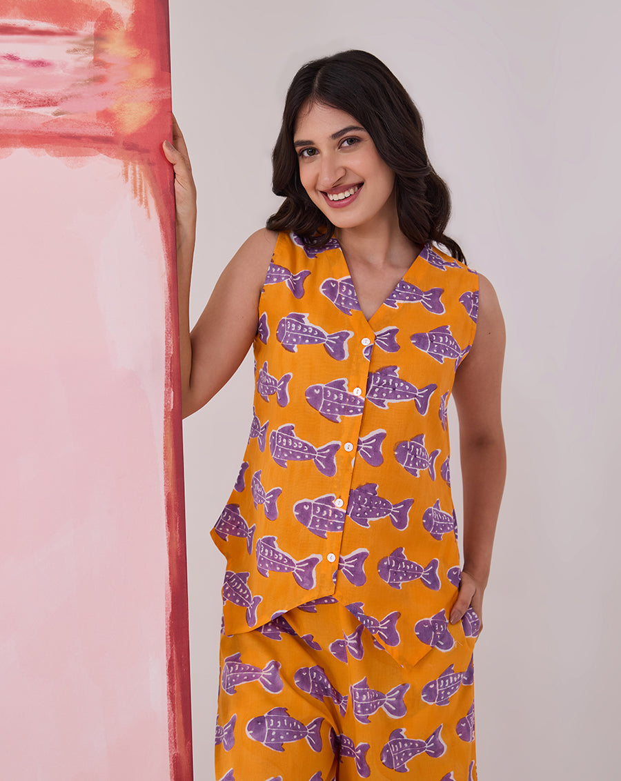 O'Fish Waistcoat Cotton Co-ord Set