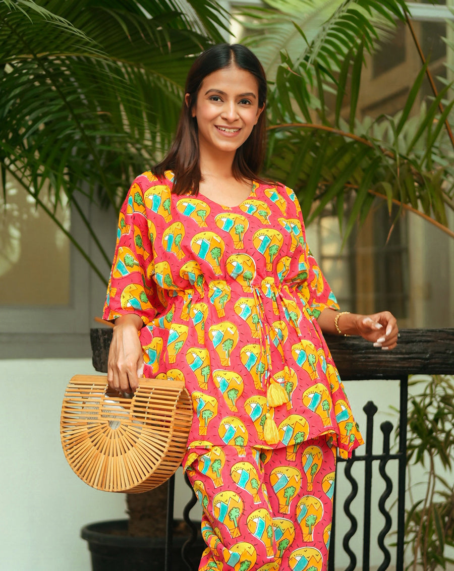 Paradise Co-ord Set | Phutari | Hand Block Printed in Cotton