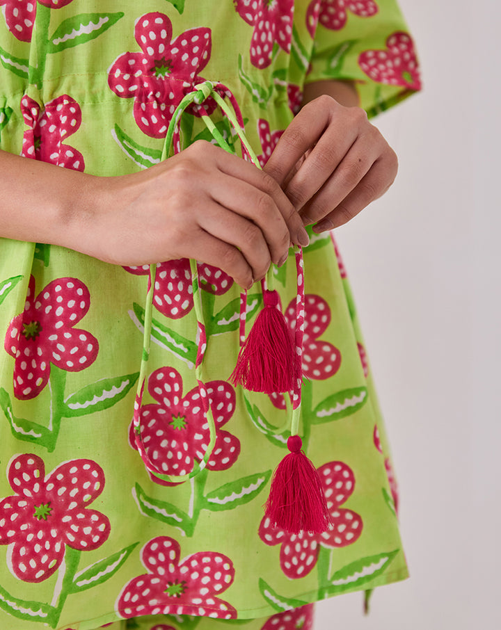 Mint Poppy Cotton Toptaan