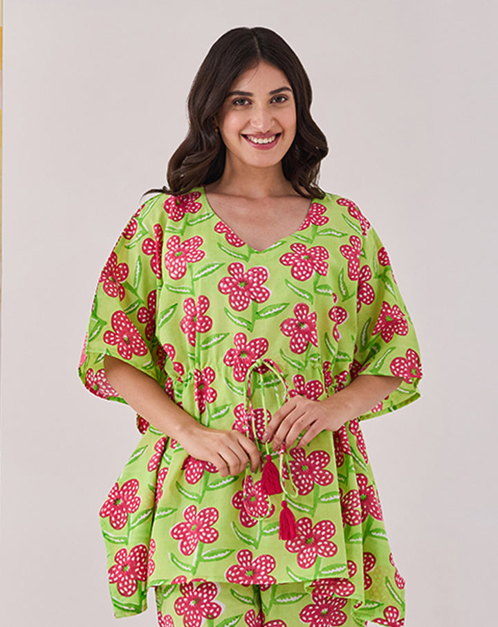 Mint Poppy Cotton Toptaan