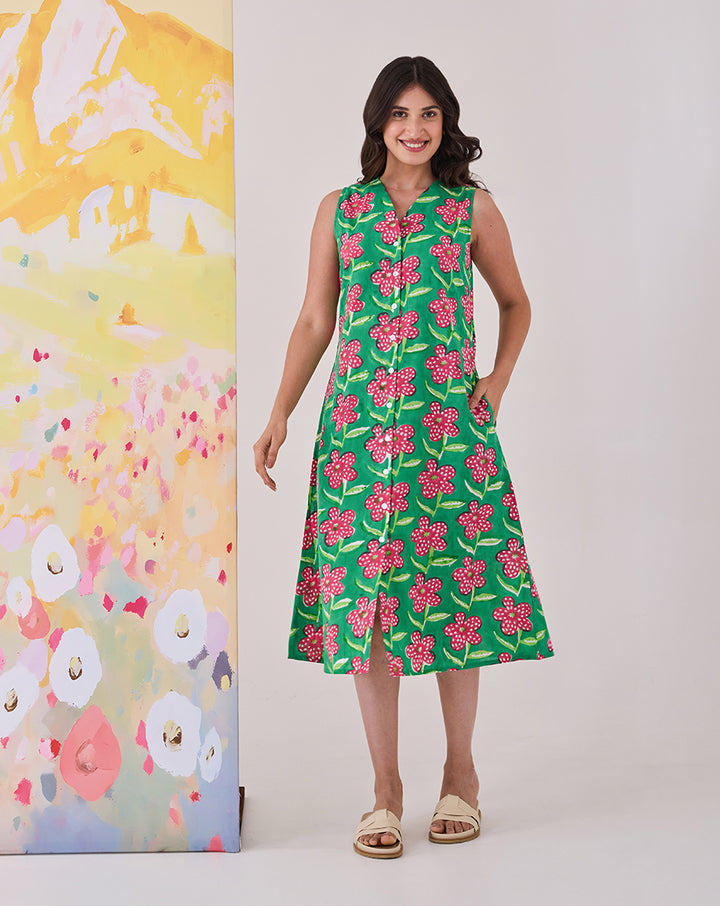 Poppy Midi Rachel Dress