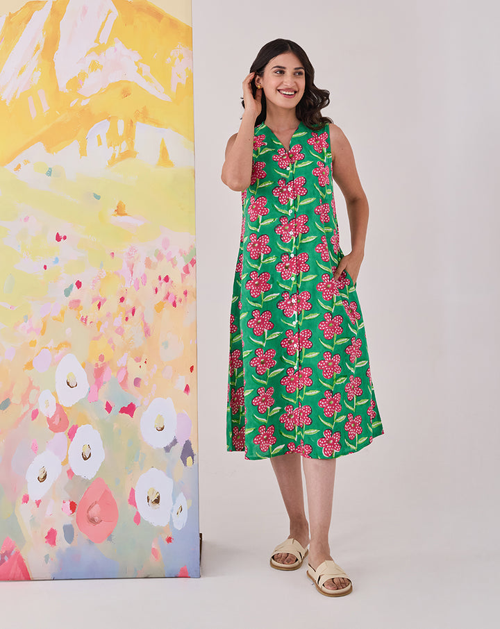 Poppy Midi Rachel Dress