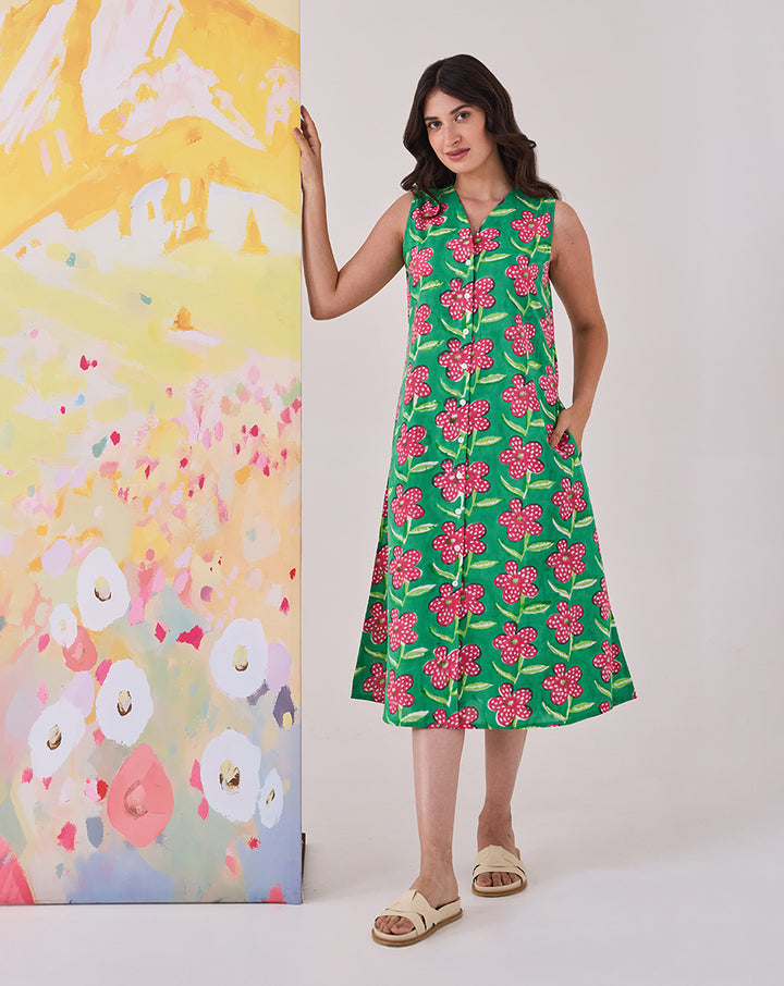 Poppy Midi Rachel Dress