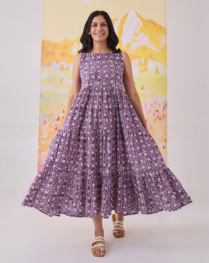 Kamal Cotton Tiered Dress