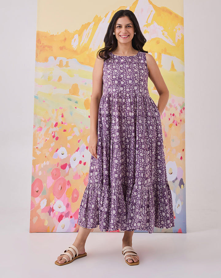 Kamal Cotton Tiered Dress
