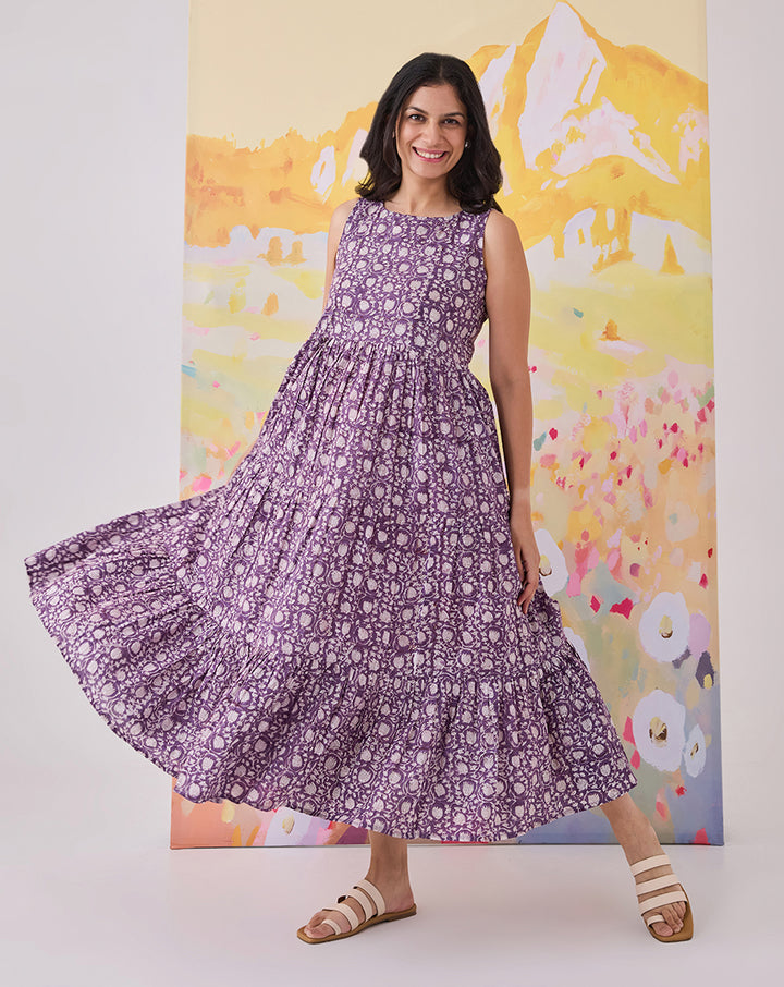 Kamal Cotton Tiered Dress