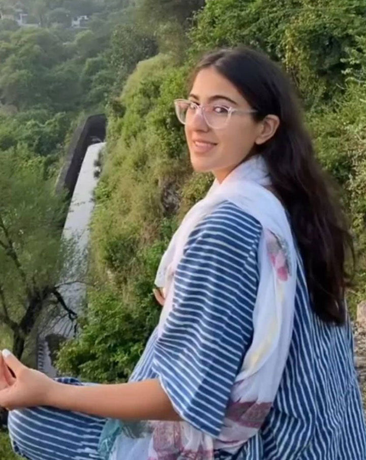 Neel Dhaari Chill Jams Cotton Co-ord Set - (Natural Indigo)