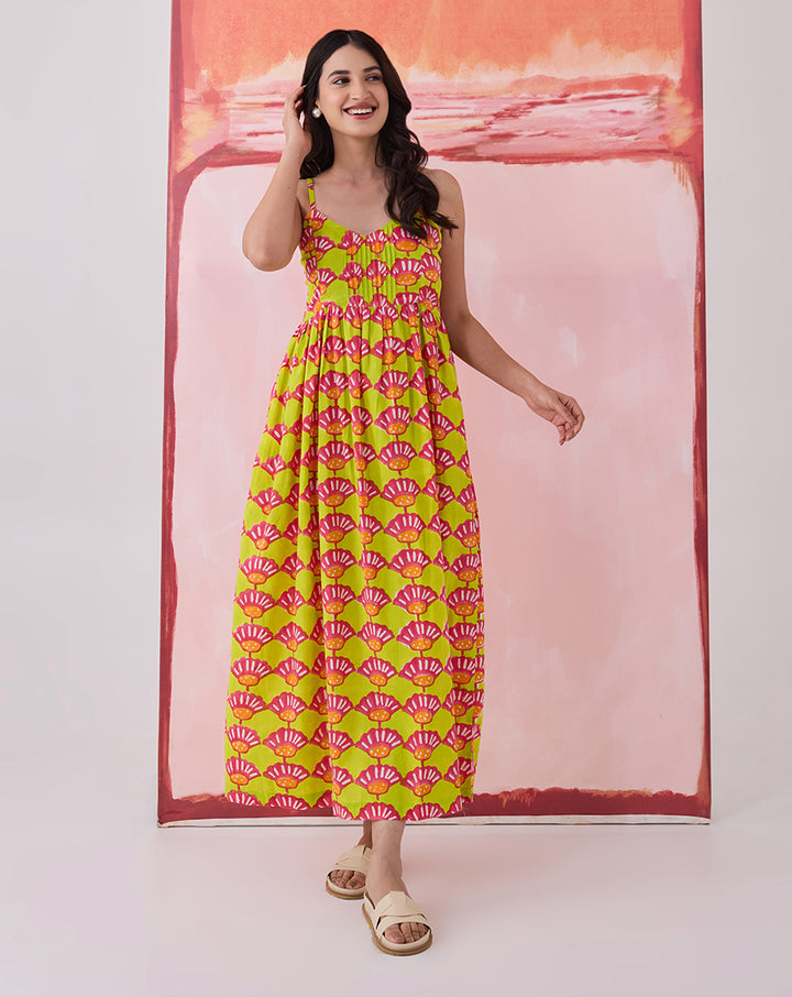 Seashells Cotton Strappy Dress