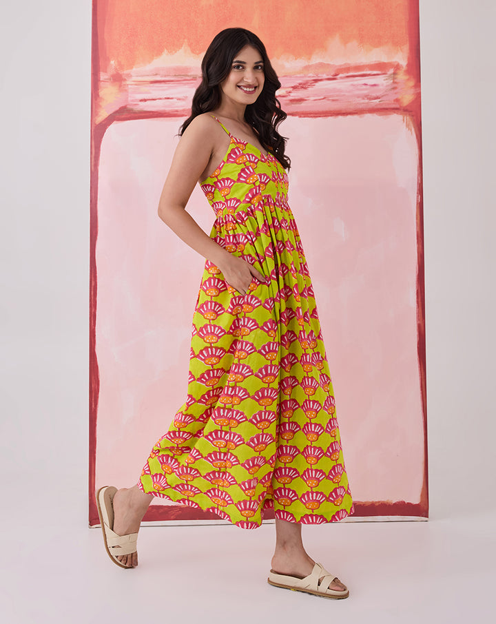 Seashells Cotton Strappy Dress