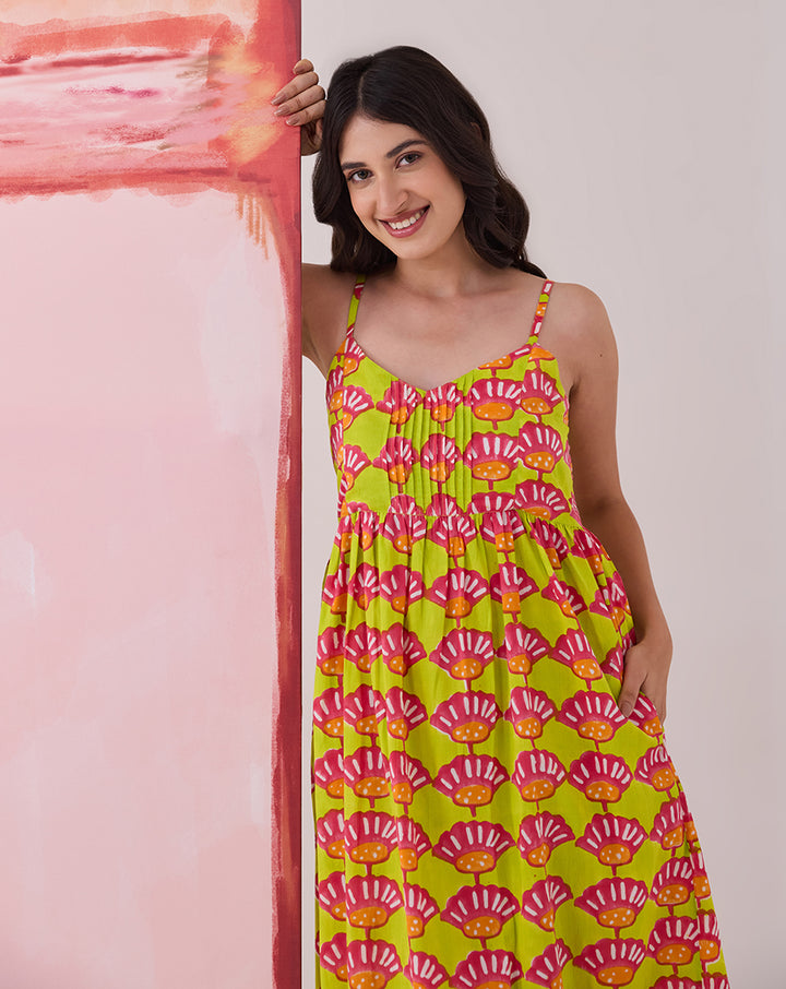 Seashells Cotton Strappy Dress