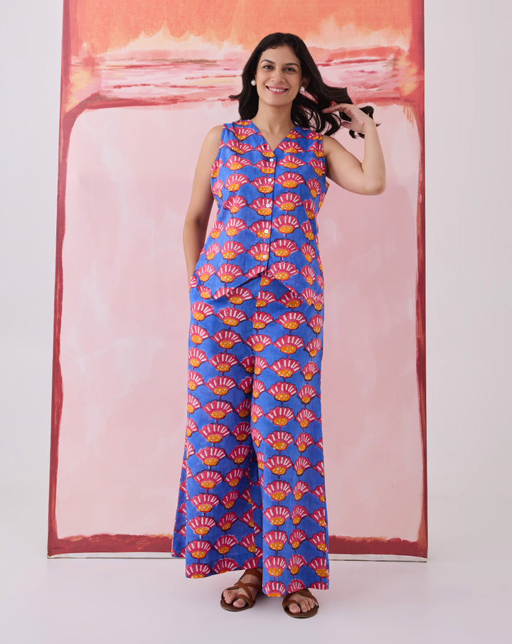 Seashells Waistcoat Cotton Co-ord Set