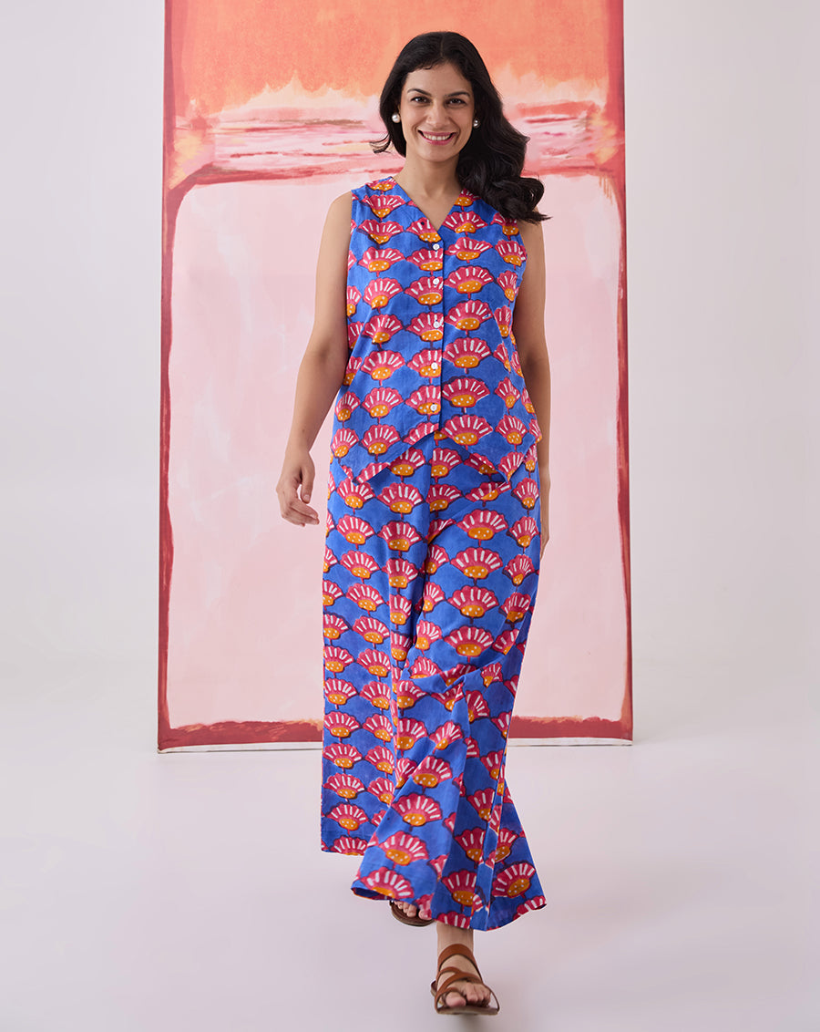 Seashells Waistcoat Cotton Co-ord Set