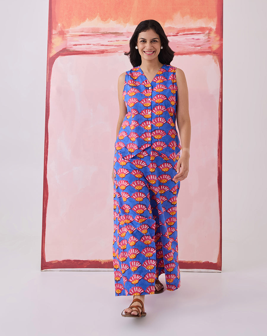 Seashells Waistcoat Cotton Co-ord Set