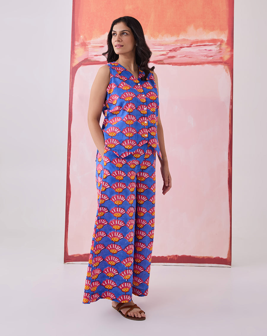 Seashells Waistcoat Cotton Co-ord Set
