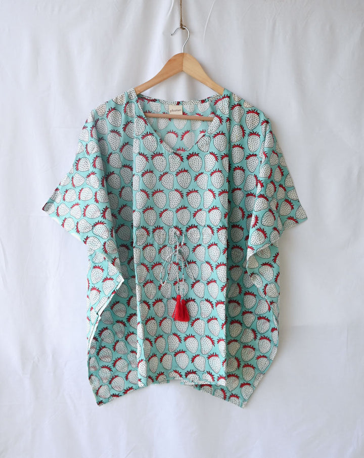 Mint Strawberry Cotton Toptaan - TP3