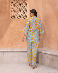 SunBurn Chill Jams - Soft Cotton Shirt & Pyjama Set