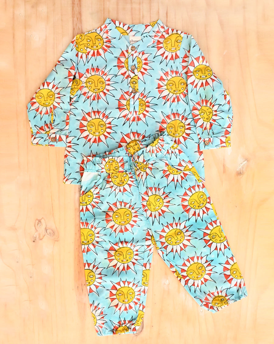 SunBurn Cotton Kurta Pyjama Set for Kids