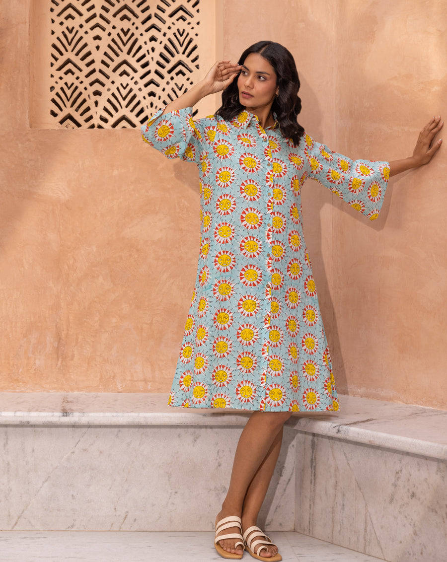 SunBurn Aye Line - Soft Cotton Shirt Dress Phutari SunBurn Aye Line - Soft Cotton Shirt Dress Phutari