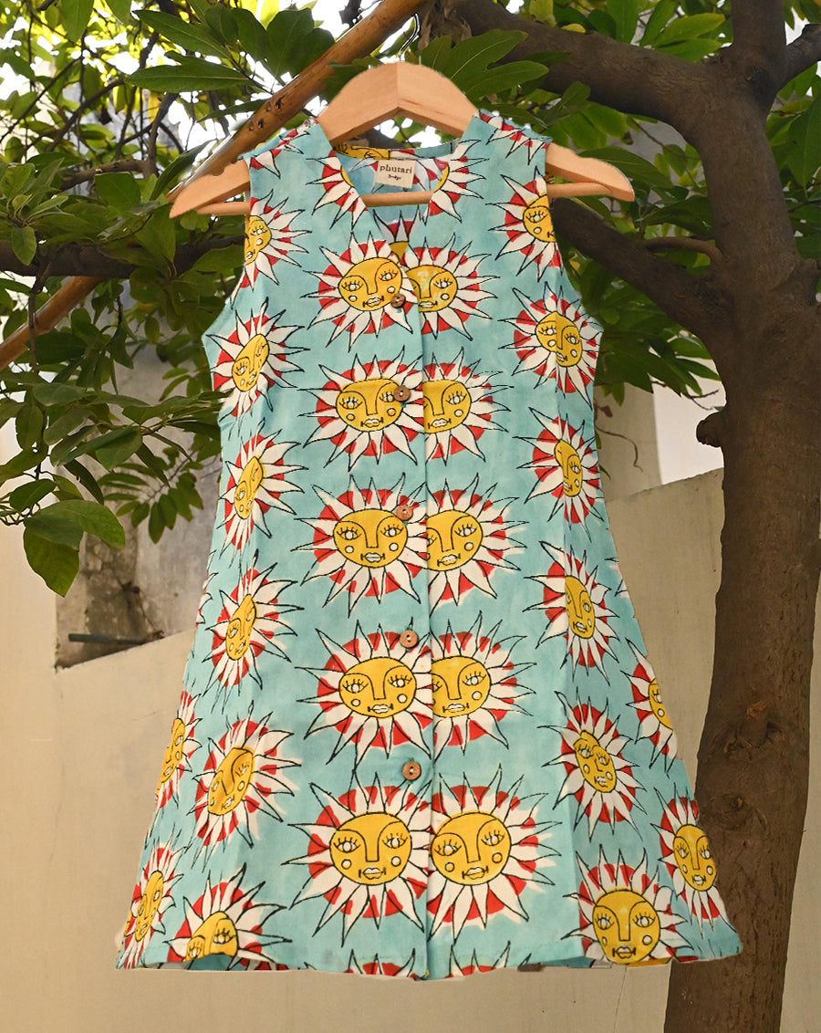 SunBurn Cotton Dress for Girls