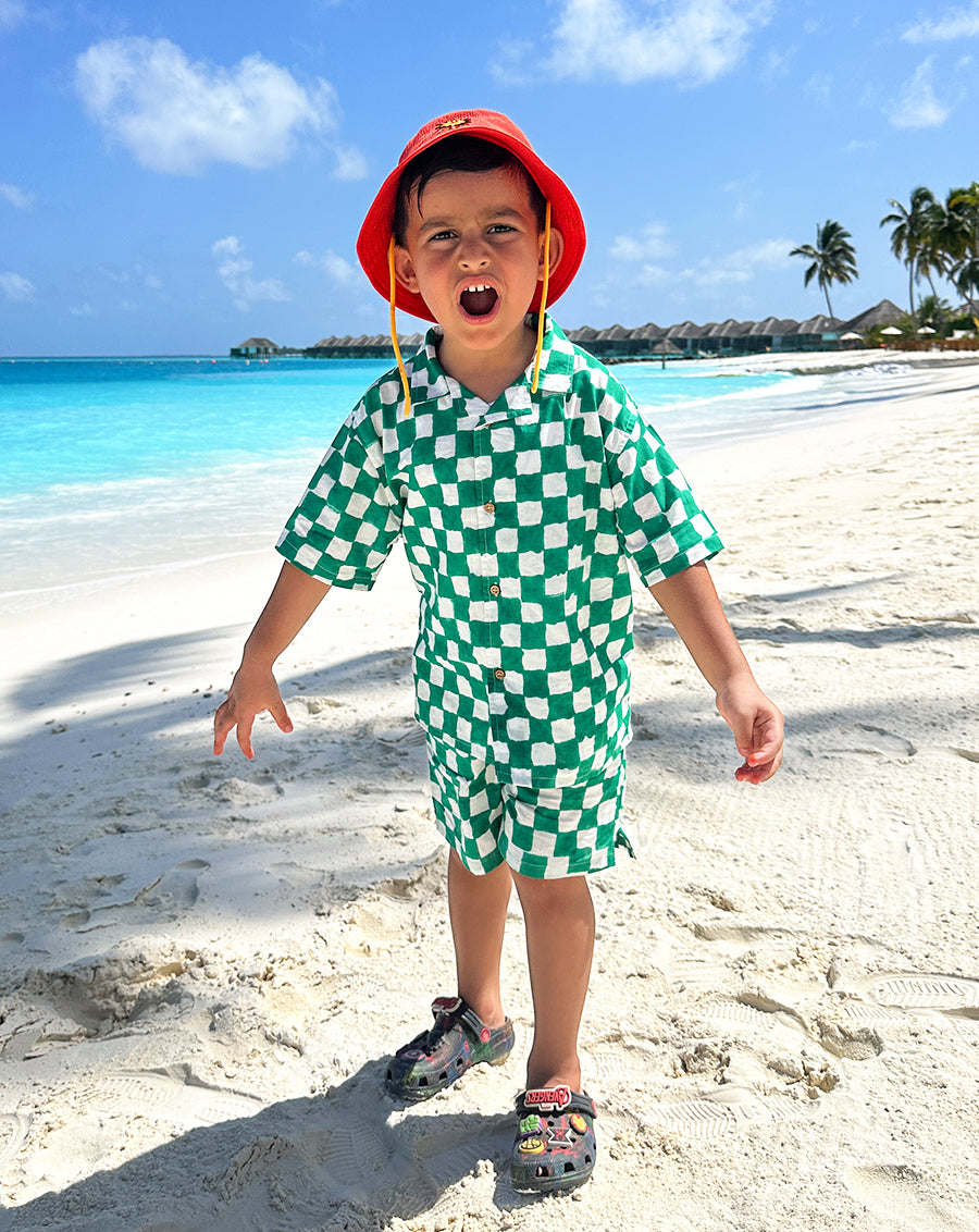 Tic Tac Shortees - Soft Cotton Shirt & Shorts Set for Kids