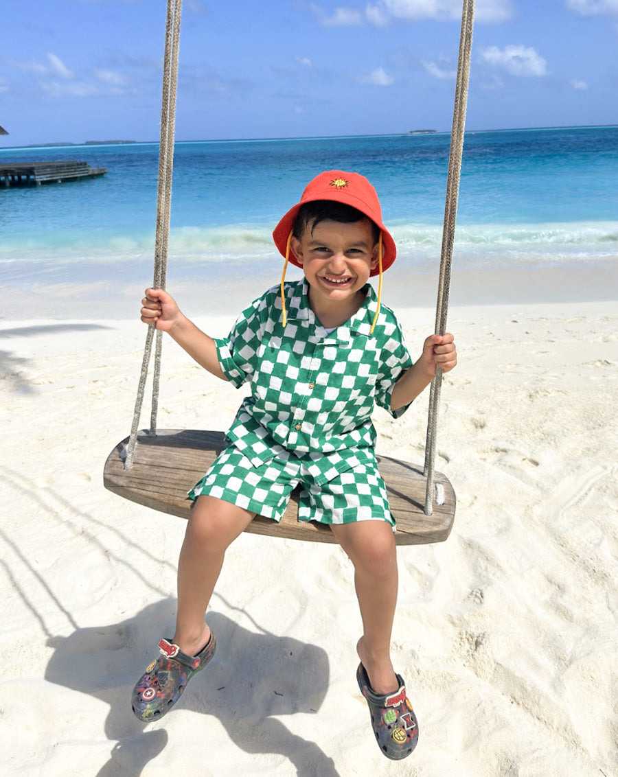 Tic Tac Shortees - Soft Cotton Shirt & Shorts Set for Kids