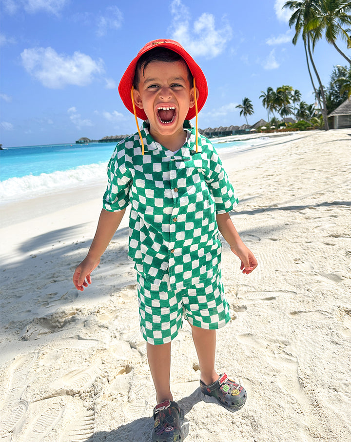 Tic Tac Shortees - Soft Cotton Shirt & Shorts Set for Kids