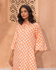 Tic Tac Aye Line - Soft Cotton Shirt Dress