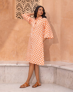 Tic Tac Aye Line - Soft Cotton Shirt Dress