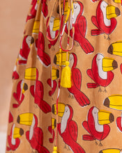 Load image into Gallery viewer, Toucan Hand Block Printed Cotton Kaftan - Midi Length
